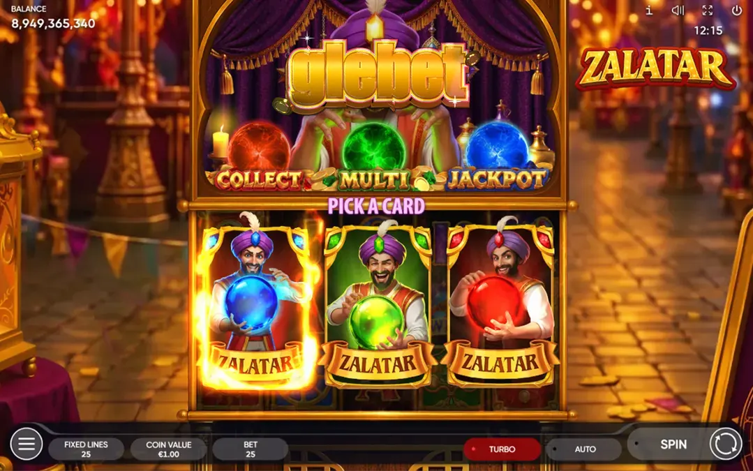 Tampilan visual slot Zalatar bertema ramalan nasib