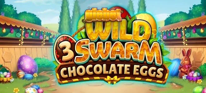Tampilan visual ceria dari slot Wild Swarm 3 Chocolate Eggs